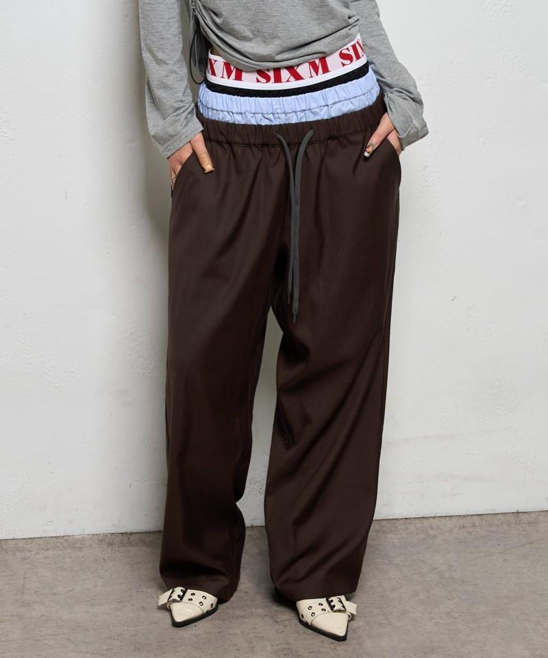 【新色追加】Six M/シックスエム トリプルレイヤードパンツ