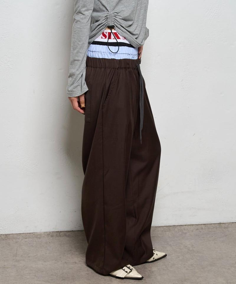 【新色追加】Six M/シックスエム トリプルレイヤードパンツ