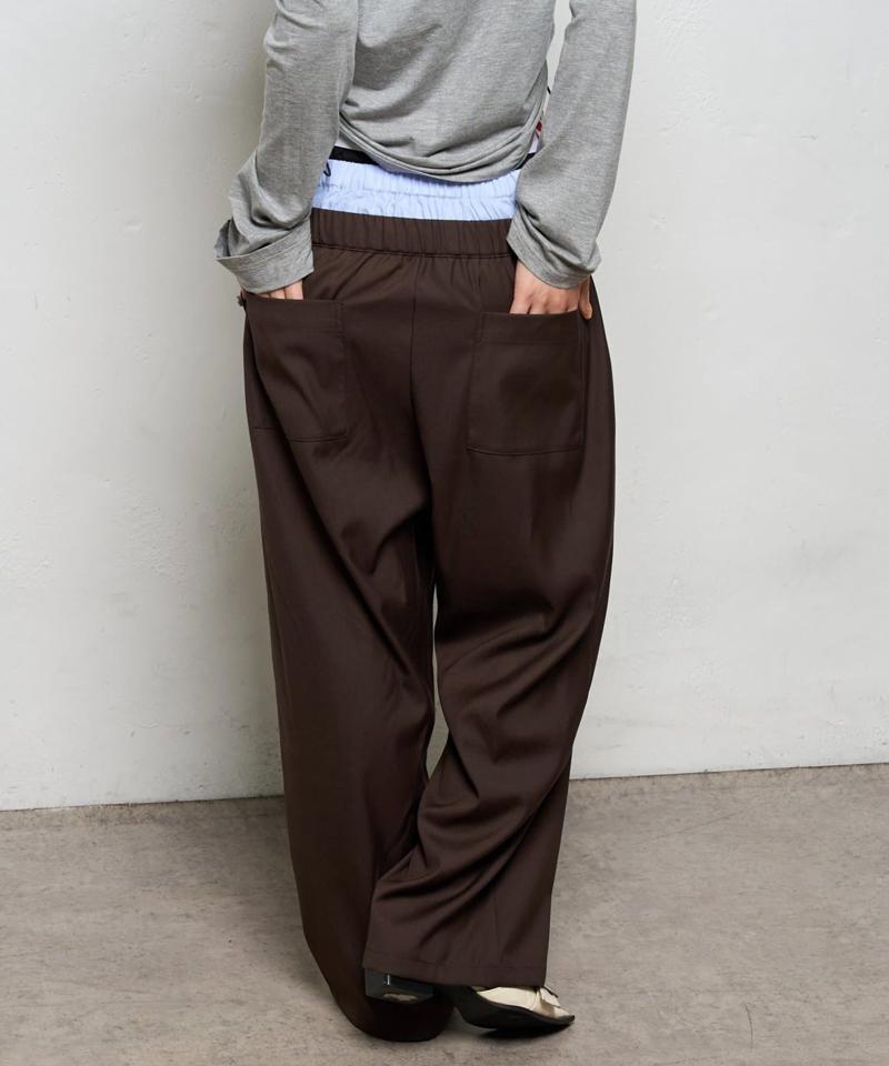 【新色追加】Six M/シックスエム トリプルレイヤードパンツ