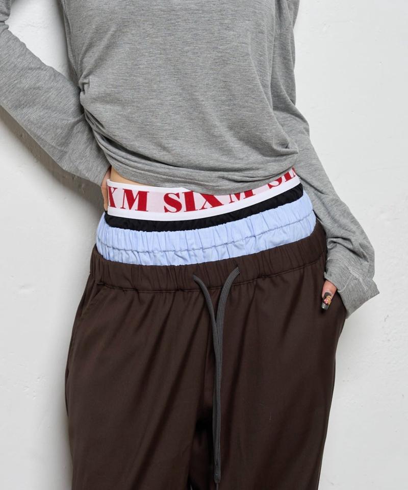 【新色追加】Six M/シックスエム トリプルレイヤードパンツ