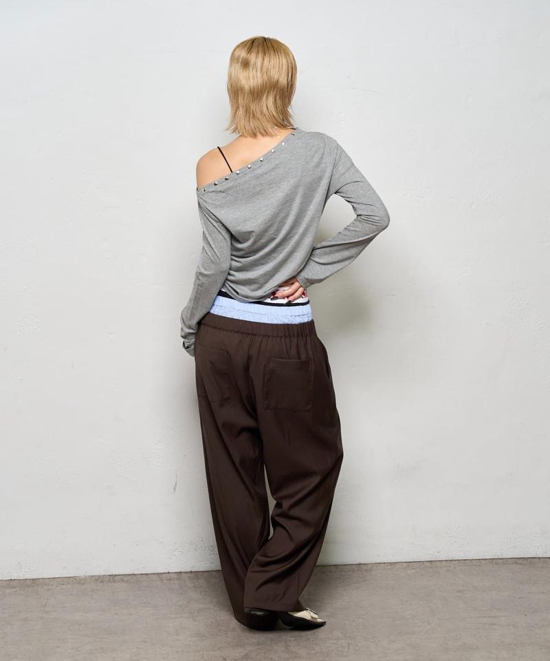 【新色追加】Six M/シックスエム トリプルレイヤードパンツ