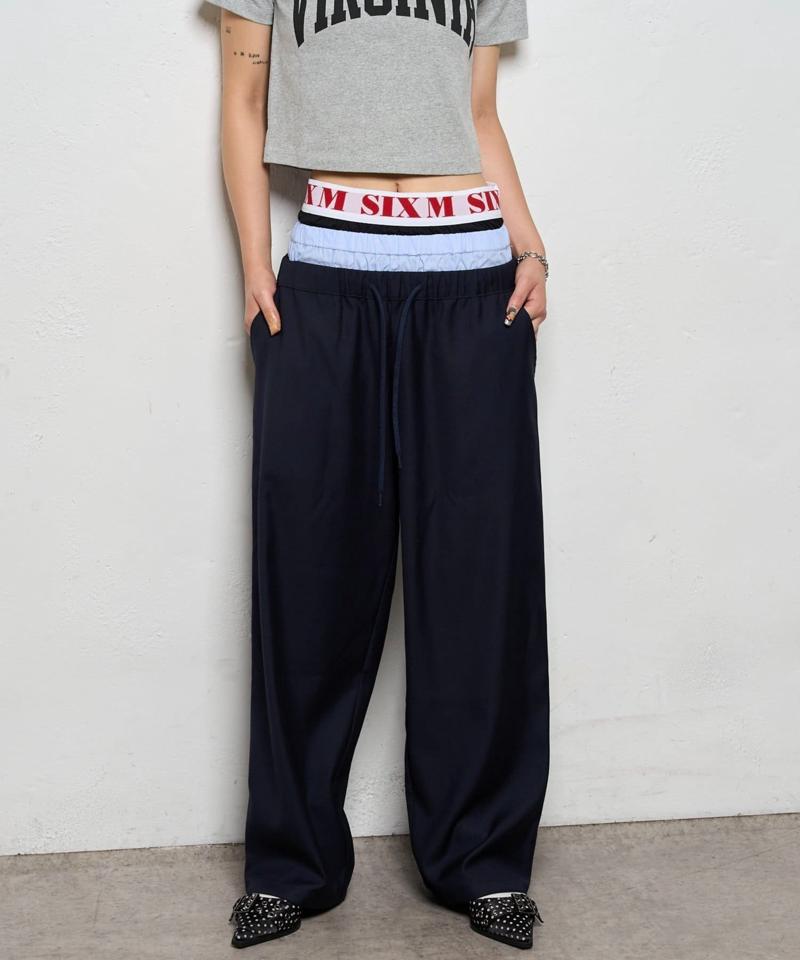 【新色追加】Six M/シックスエム トリプルレイヤードパンツ