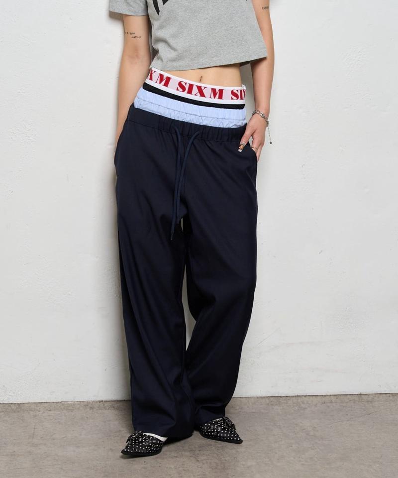 【新色追加】Six M/シックスエム トリプルレイヤードパンツ