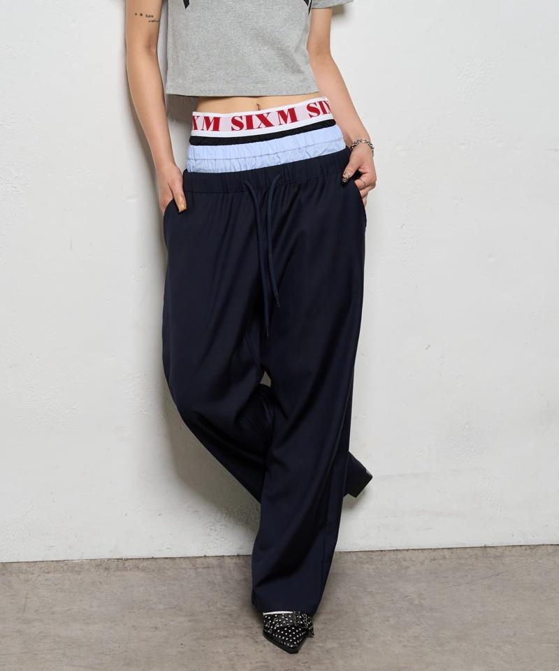 【新色追加】Six M/シックスエム トリプルレイヤードパンツ