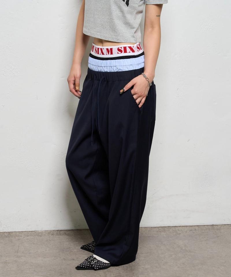 【新色追加】Six M/シックスエム トリプルレイヤードパンツ