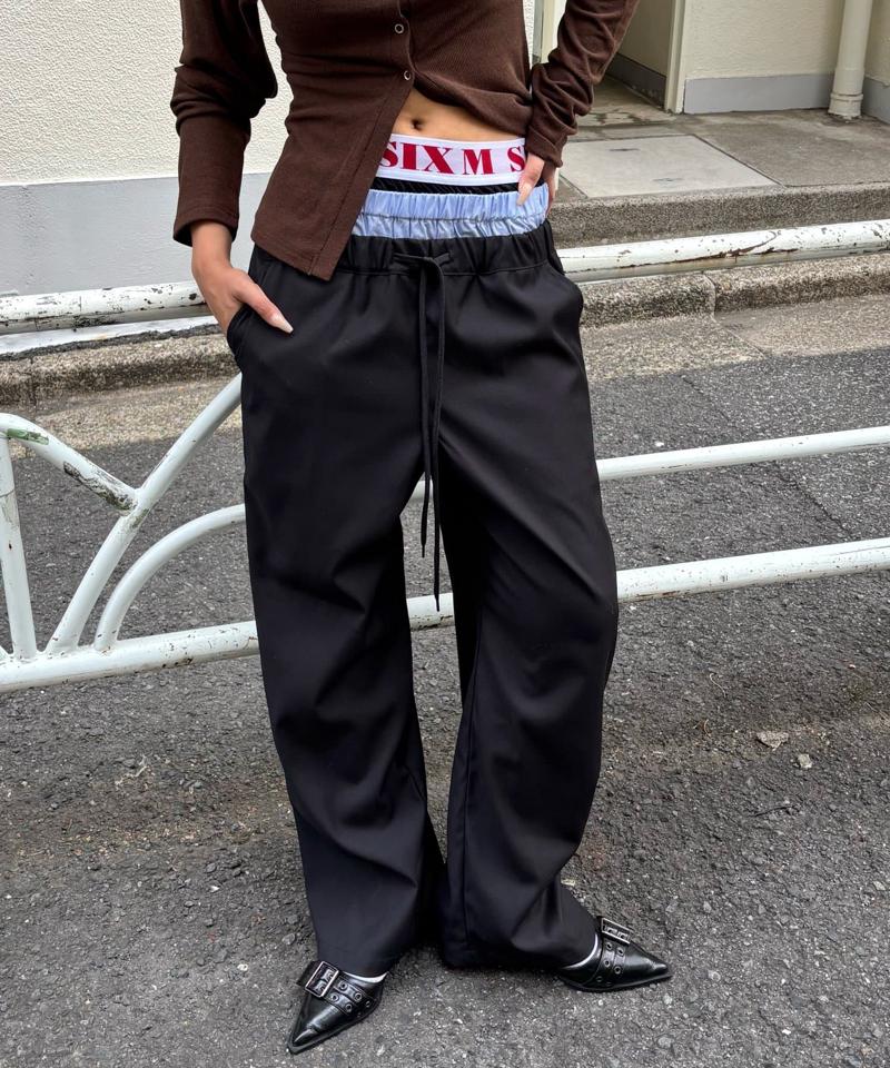 【新色追加】Six M/シックスエム トリプルレイヤードパンツ