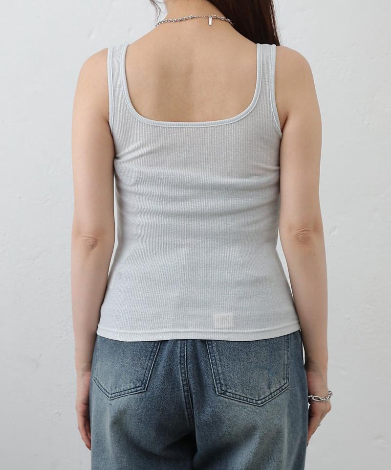 【リバイバル】ラメフライススクエアタンクトップ