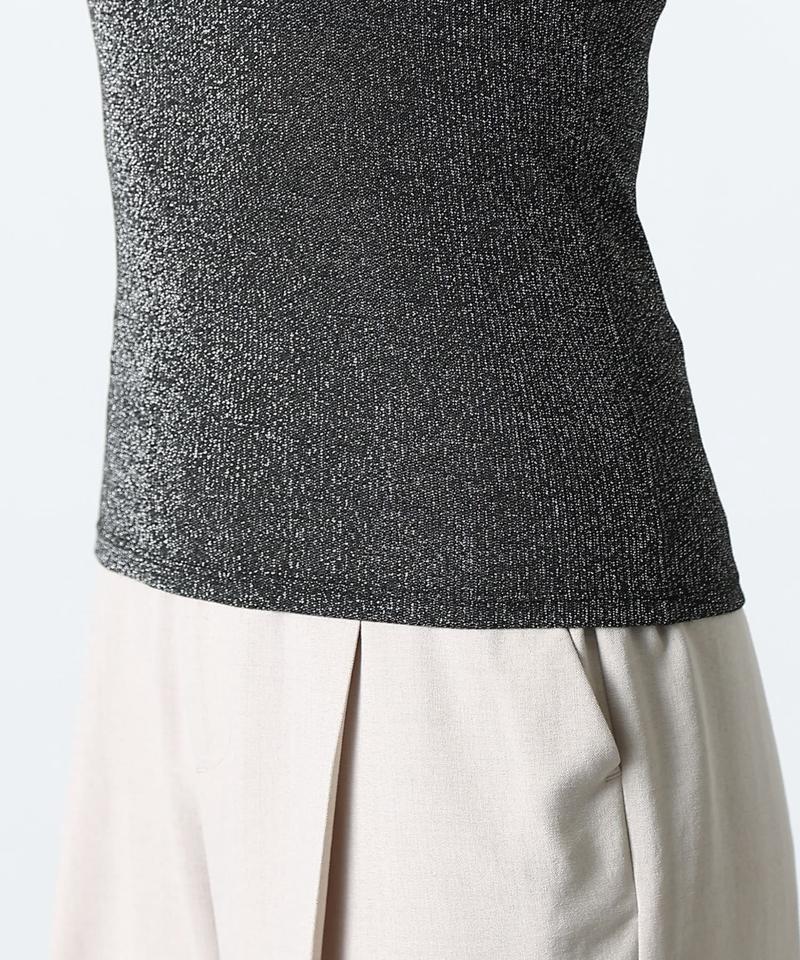 ラメフライスカップ付Wストラップキャミソール