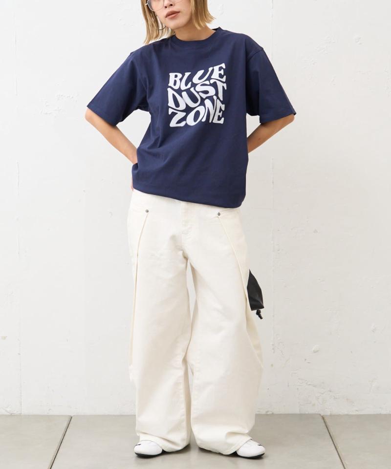 【UNISEX】タックデザインワイドデニム