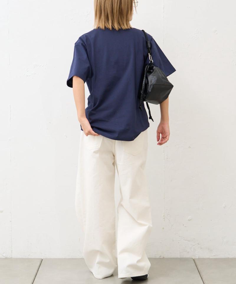 【UNISEX】タックデザインワイドデニム