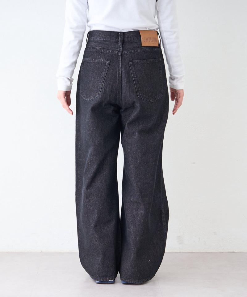 【UNISEX】タックデザインワイドデニム