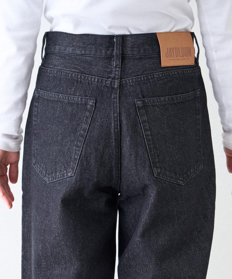 【UNISEX】タックデザインワイドデニム