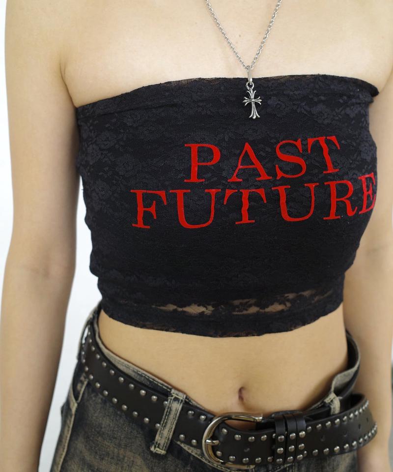 PAST FUTURE レースベアトップ
