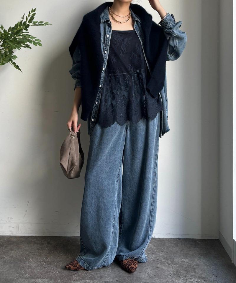 【新色追加】スカラレースキャミ