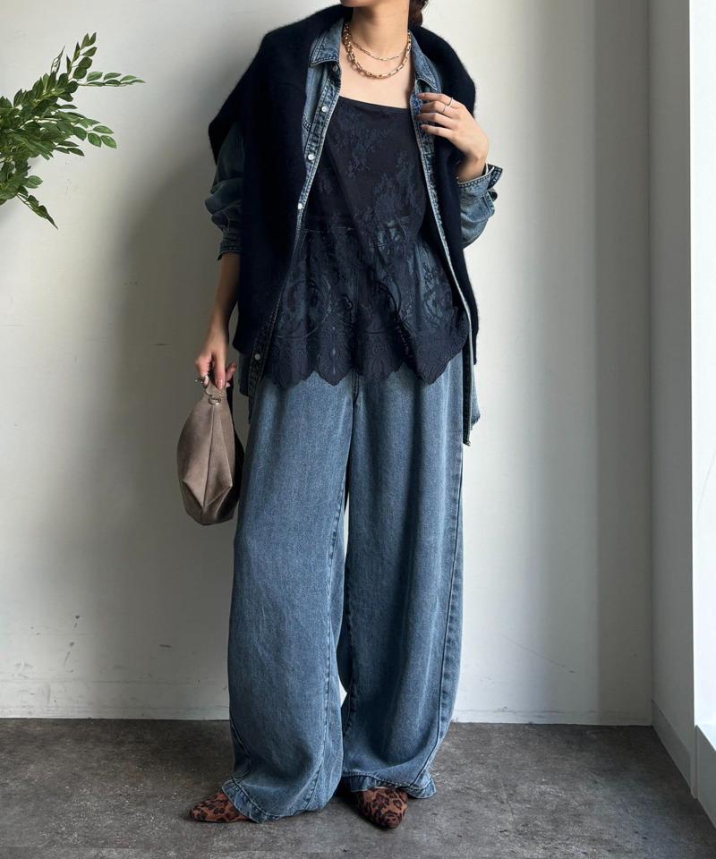 【新色追加】スカラレースキャミ