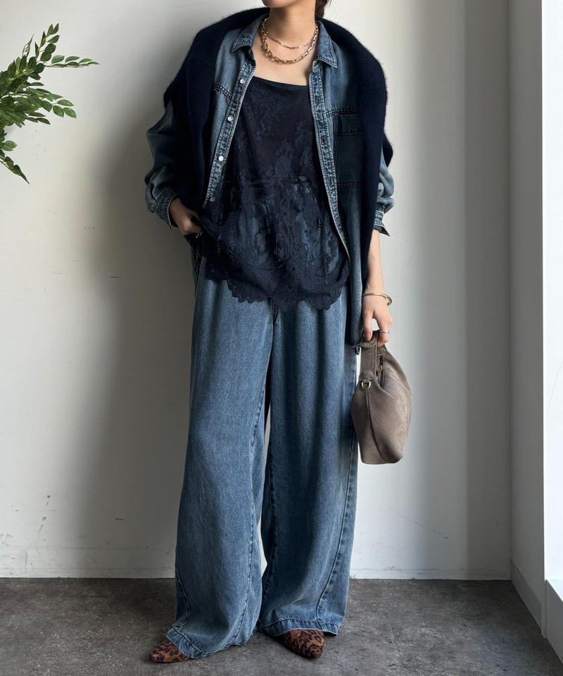 【新色追加】スカラレースキャミ