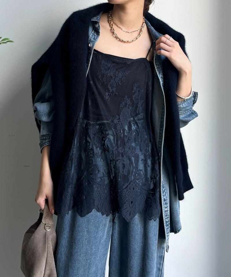 【新色追加】スカラレースキャミ