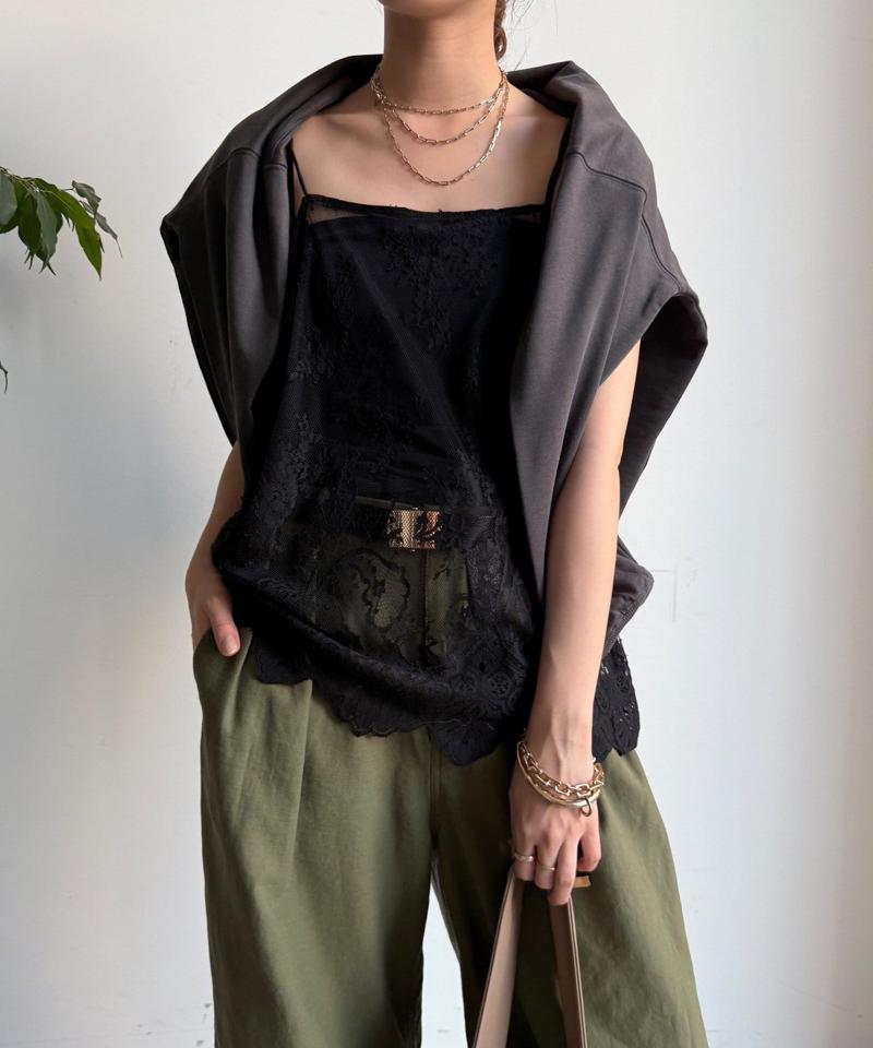 【新色追加】スカラレースキャミ