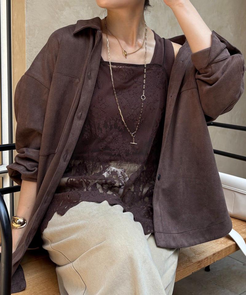 【新色追加】スカラレースキャミ