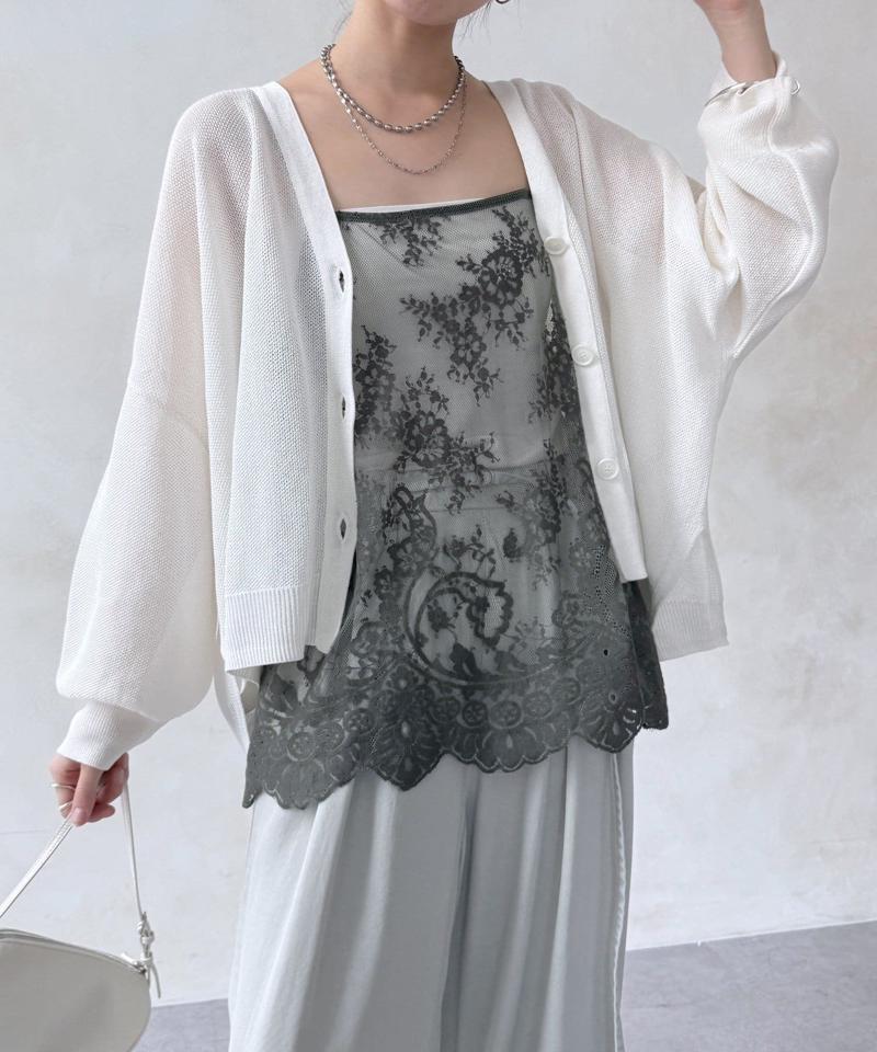 【新色追加】スカラレースキャミ