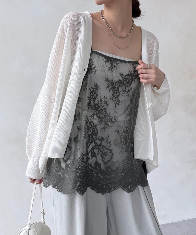 【新色追加】スカラレースキャミ