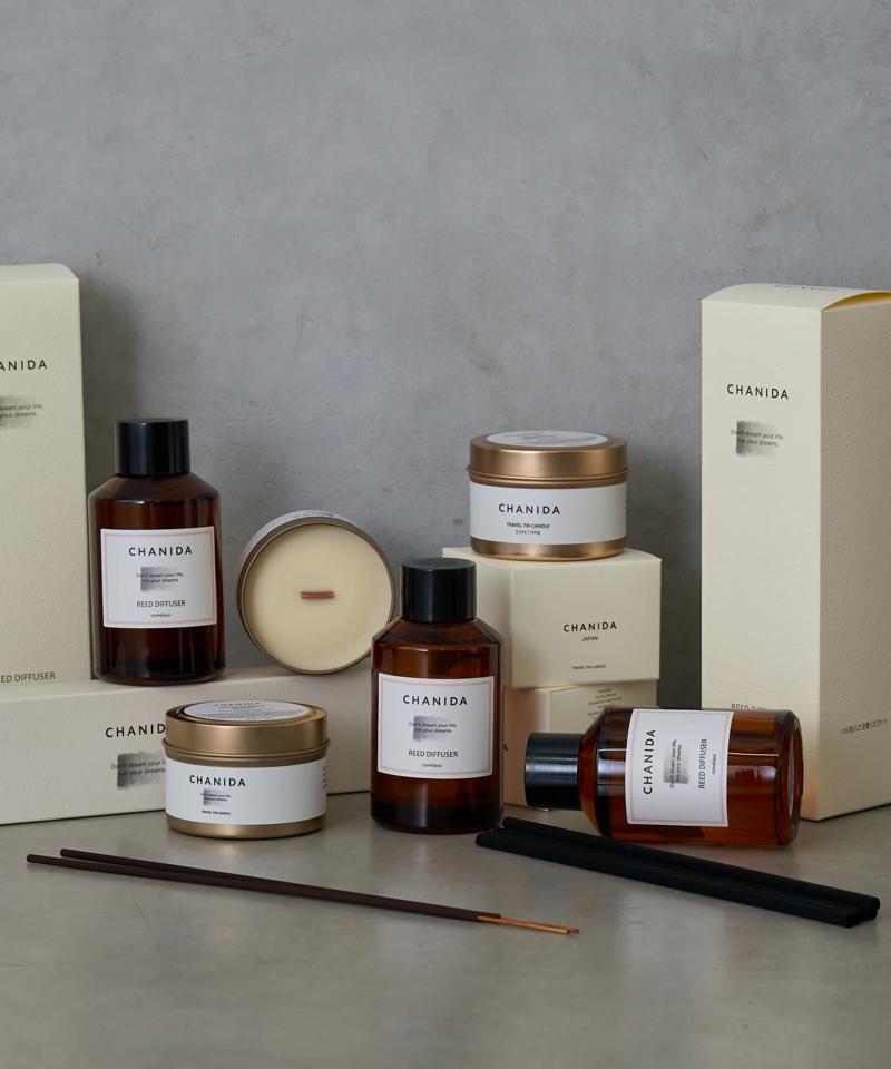 【CHANIDA チャニダ】トラベルティンキャンドル