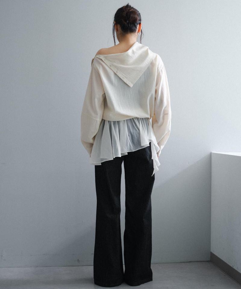 Off shoulder design shirt