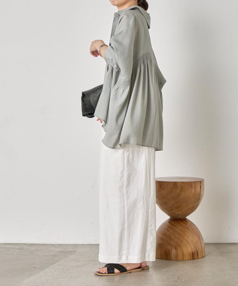 【新色登場】【ドライタッチシャツ】バックカーブシャーリングシャツ