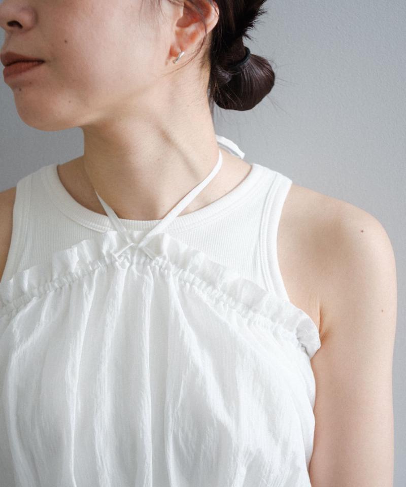 Stripe one shoulder lace blouse