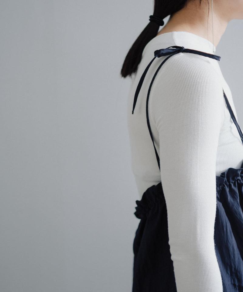 Stripe one shoulder lace blouse