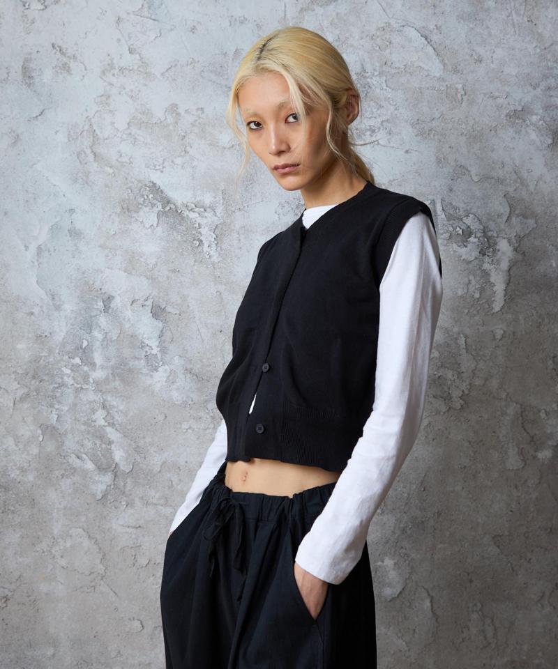 【paradigm】コットンニットコンパクトベスト