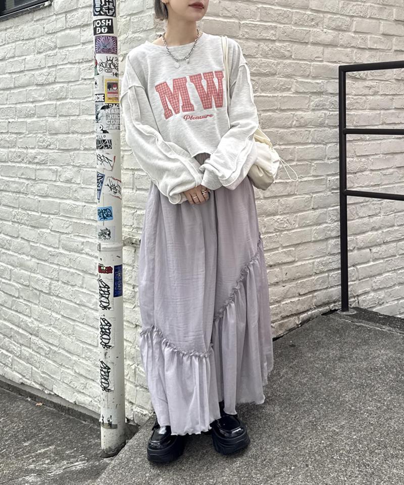 【2サイズ展開】シアーティアードスカート
