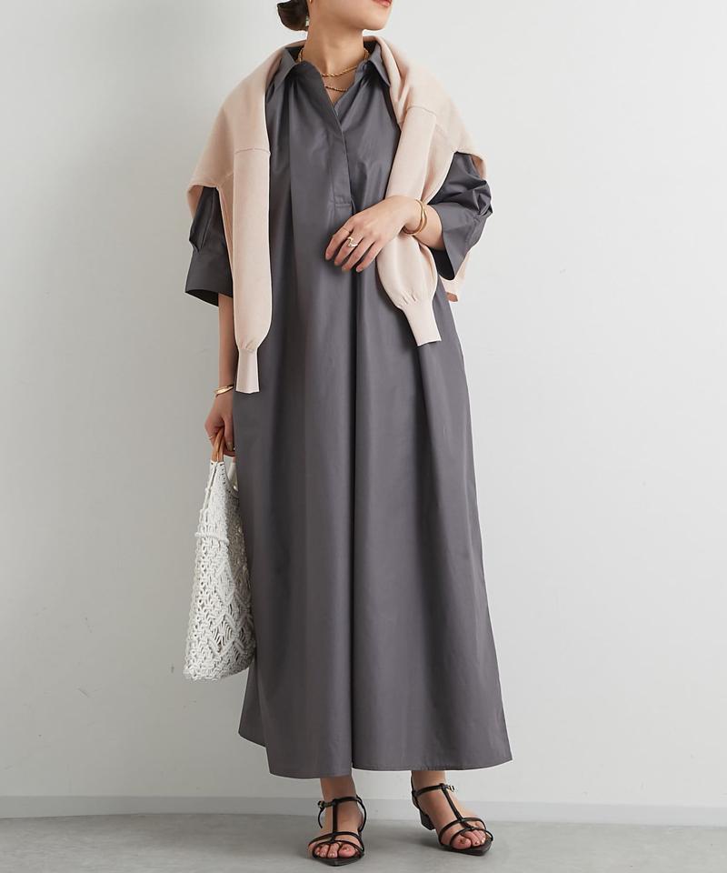 《新色追加》スキッパーシャツワンピース