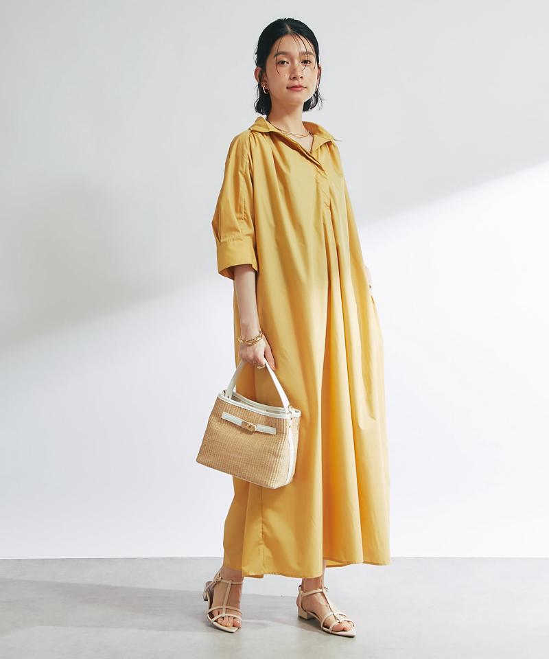 《新色追加》スキッパーシャツワンピース