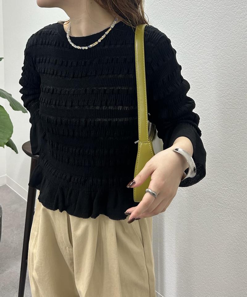 waveボーダーニット