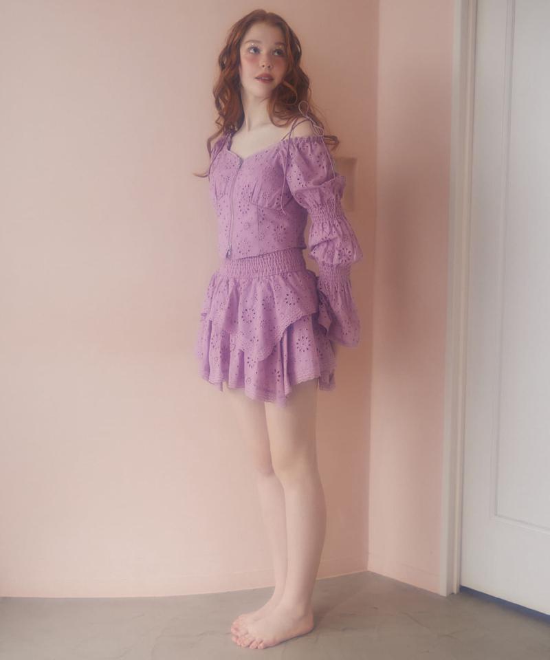 【Seemi. 】シャーリングリボントップス