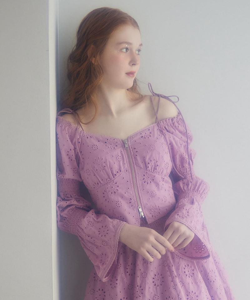【Seemi. 】シャーリングリボントップス