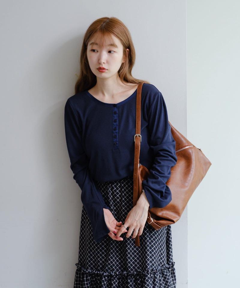 【新色追加/5色展開】ヘンリーリブプルオーバー