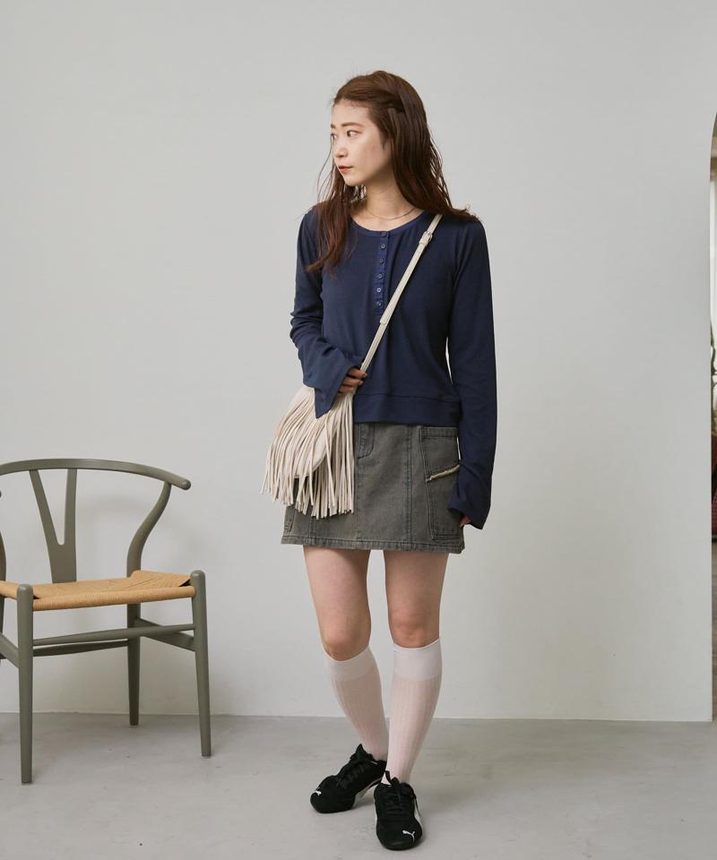 【新色追加/5色展開】ヘンリーリブプルオーバー