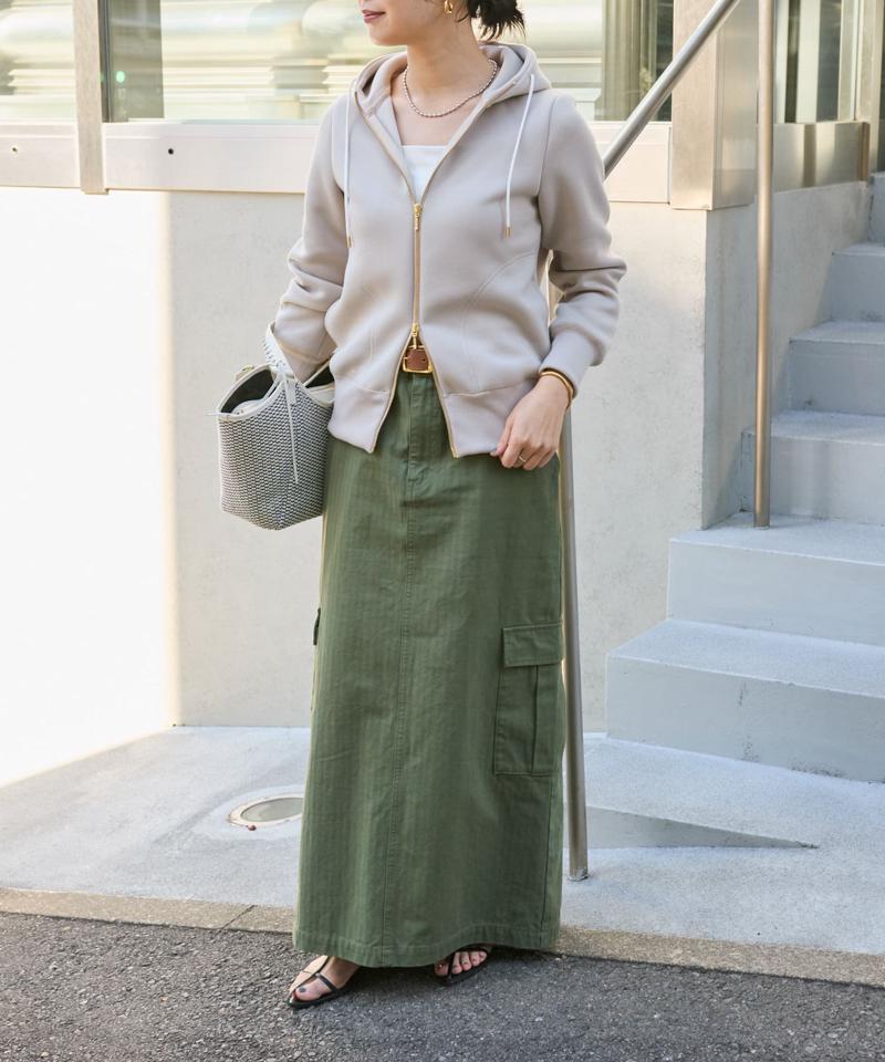 【MONN.:.(モン)】カーゴマキシスカート