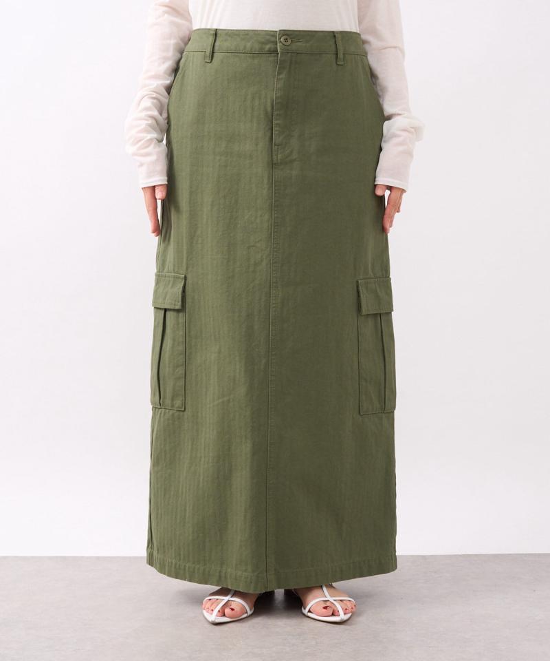 【MONN.:.(モン)】カーゴマキシスカート
