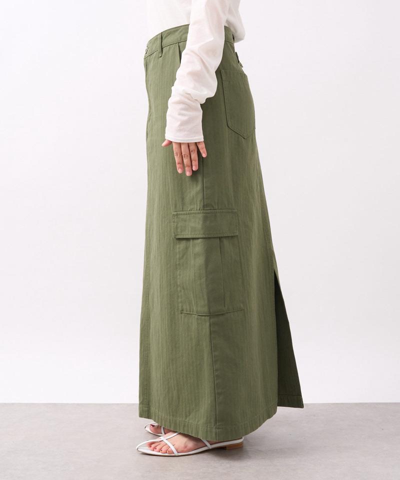 【MONN.:.(モン)】カーゴマキシスカート