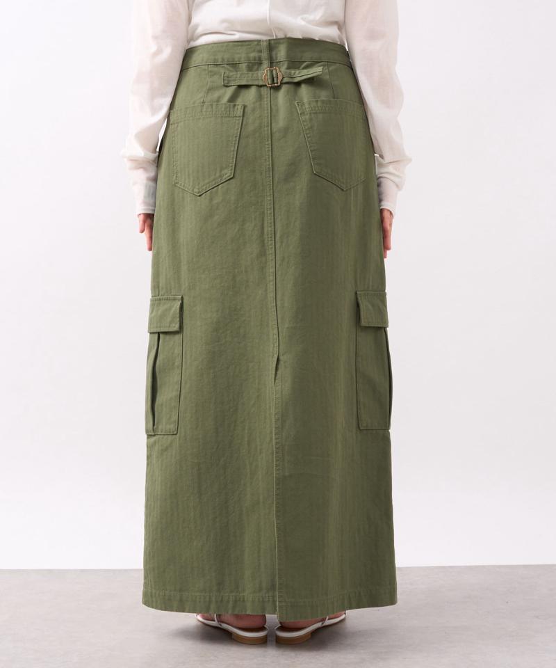 【MONN.:.(モン)】カーゴマキシスカート
