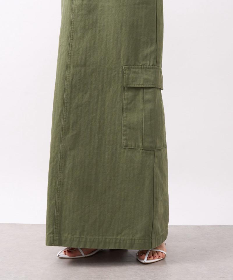 【MONN.:.(モン)】カーゴマキシスカート