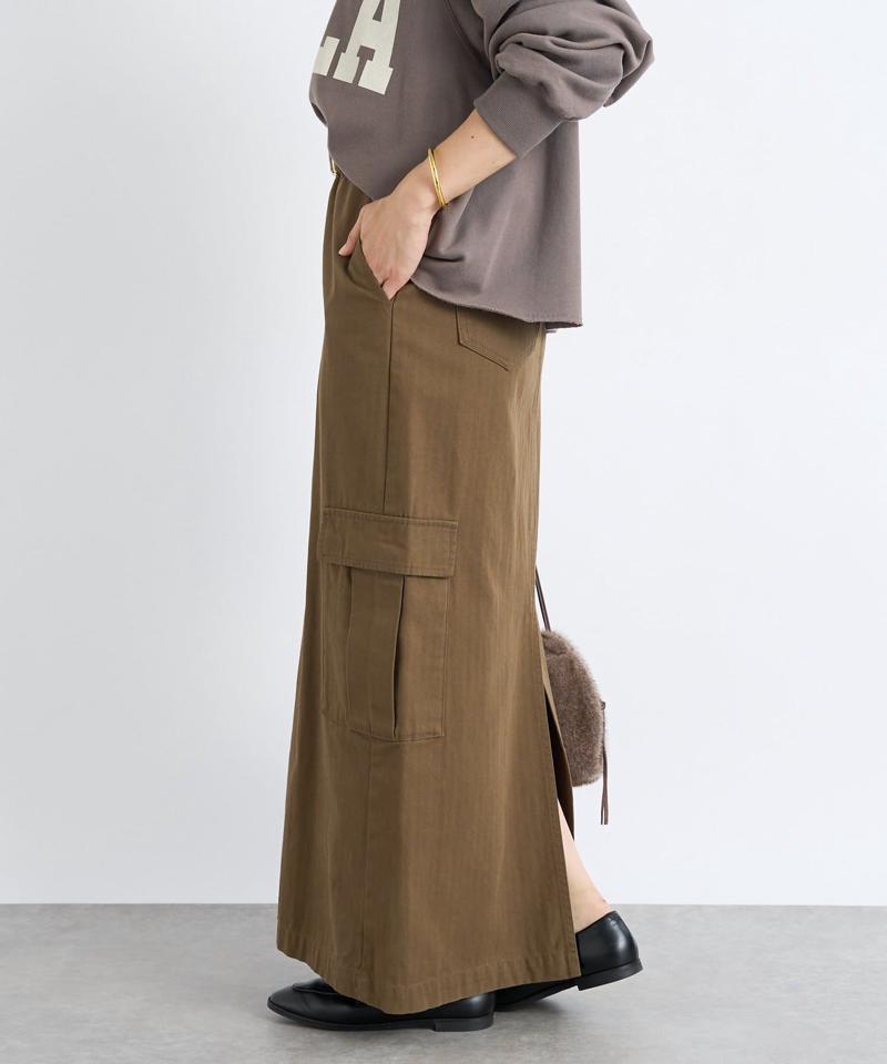 【MONN.:.(モン)】カーゴマキシスカート