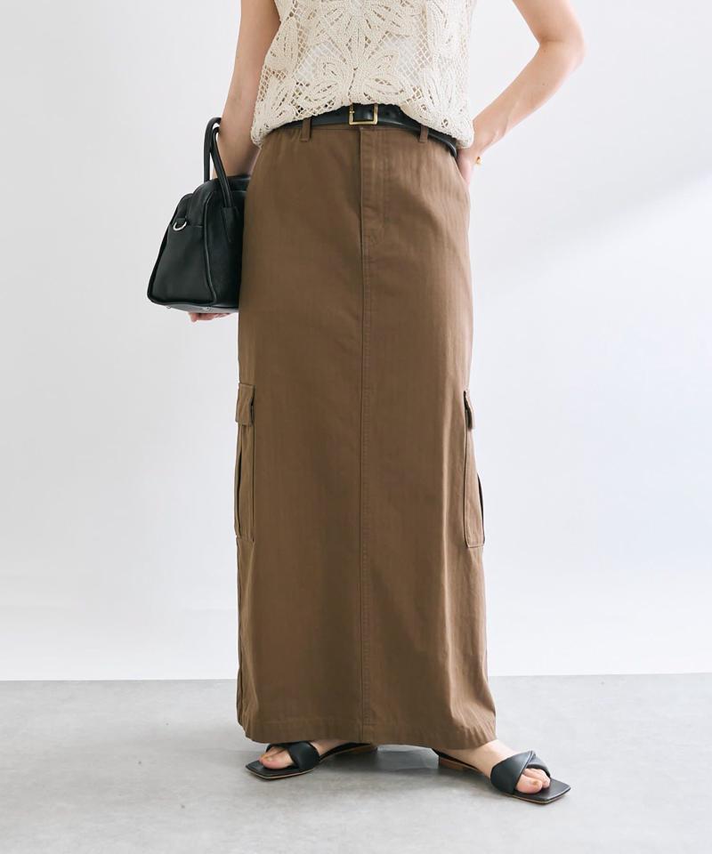 【MONN.:.(モン)】カーゴマキシスカート