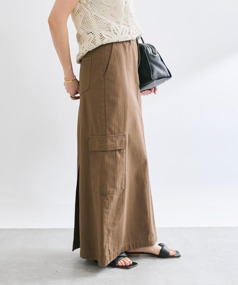 【MONN.:.(モン)】カーゴマキシスカート