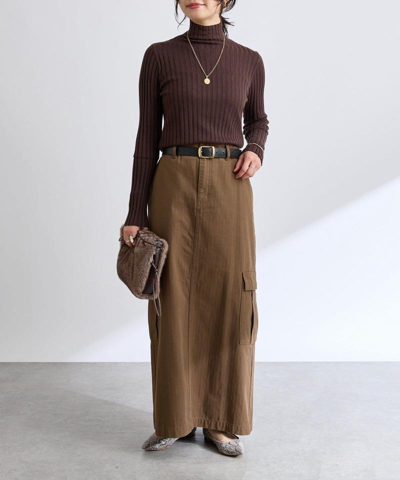 【MONN.:.(モン)】カーゴマキシスカート