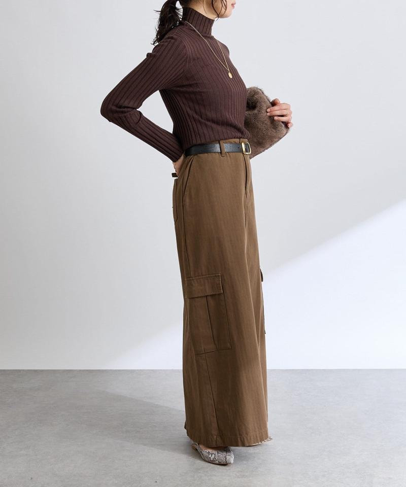 【MONN.:.(モン)】カーゴマキシスカート