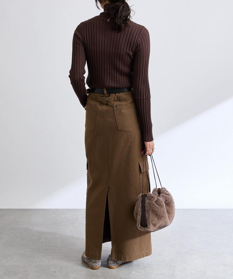 【MONN.:.(モン)】カーゴマキシスカート